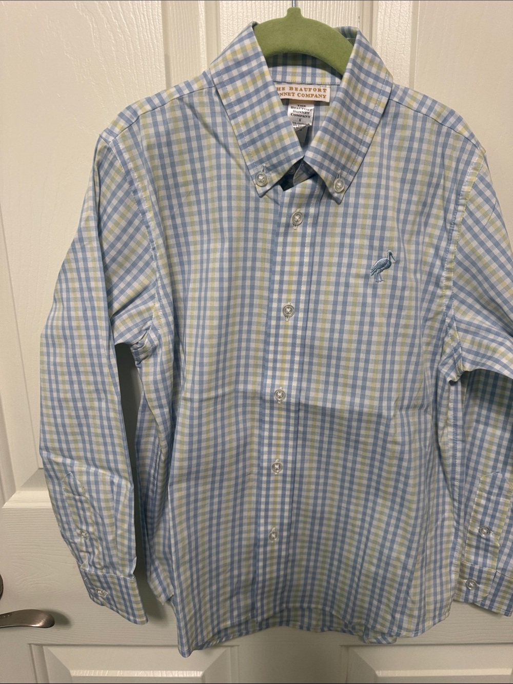 Beaufort Bonnet Company Light Blue & Yellow Plaid Button-Down Shirt